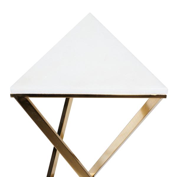 9th & Pike® Triangular Marble Accent Table - Set Of 2