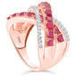 Gemstone Classics™ Ruby with White Zircon Crossover Ring - image 3