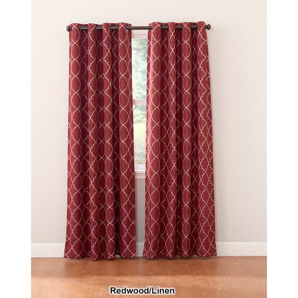 Lakewood Embroidered Blackout Grommet Curtain Panel