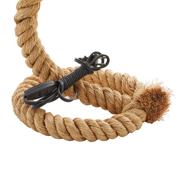 9th & Pike® Brown Rope Rustic Desk Lamp