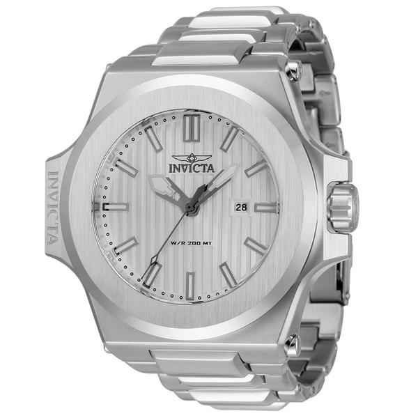 Mens Invicta Akula Stainless Steel Silver Dial Quartz Watch-34729 - image 