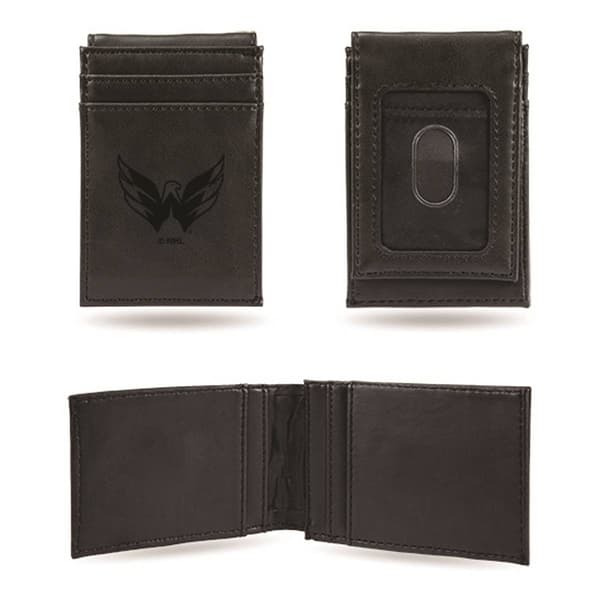 Mens NHL Washington Capitals Faux Leather Front Pocket Wallet