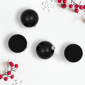 Northlight 4ct. Black 2-Finish Glass Ball Christmas Ornaments - image 3