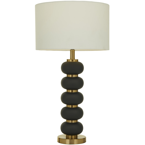 CosmoLiving by Cosmopolitan Contemporary Black Metal Table Lamp