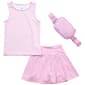 Girls (7-14) Yogalicious® 3pc. Sleeveless Striped Tank w/ Skort - image 2