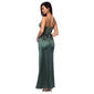 Juniors Blondie Nites Stretch Sateen Ruch Corset Maxi Dress - image 3