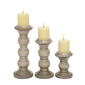 9th & Pike(R) Smoked Glass Pillar Candle Holders - Set of 3 - image 1