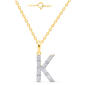 Nova Star(R) Gold Plated Lab Grown Diamond Initial K Pendant - image 1