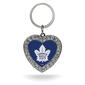 Womens NHL Toronto Maple Leafs Rhinestone Heart Key Ring - image 1