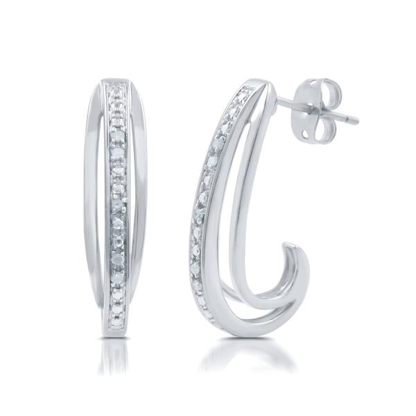 Marsala 1/10ctw. Fancy J Hoop Earrings - image 