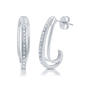 Marsala 1/10ctw. Fancy J Hoop Earrings - image 1