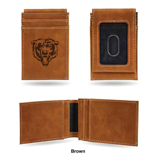 Mens NFL Chicago Bears Faux Leather Front Pocket Wallet