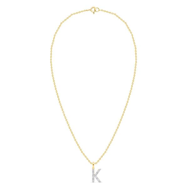 Nova Star® Gold-Plated Lab-Grown Diamond Initial K Pendant
