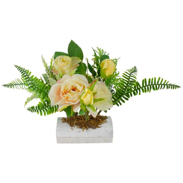 Northlight Seasonal Ranunculus & Rose Artificial Potted Plant