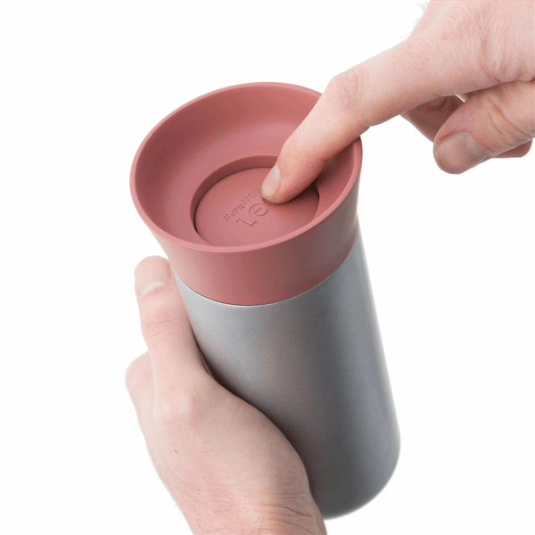 BergHOFF Leo 11.2oz. Stainless Steel Pink Thermal Mug - image 