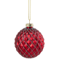 Northlight Glittered Red & Silver Glass Christmas Ball Ornament - image 2