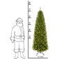 Santa''s Workshop 7.5ft. Pre-Lit Clear UL Lights PVC Slim Tree - image 2