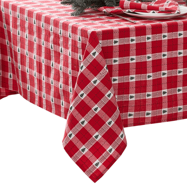 Threadmade Sherwood Tree Dobby Cotton Tablecloth - image 