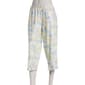 Petite Jessica Simpson Floral Citrus Lettuce Edge Pajama Capris - image 2