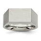 Mens Endless Affection(tm) Titanium Polished &amp; Brushed Signet Ring - image 1