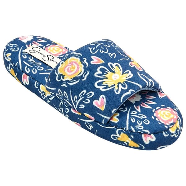 Womens Jessica Simpson Floral Platform Slide Slippers - Blue - image 