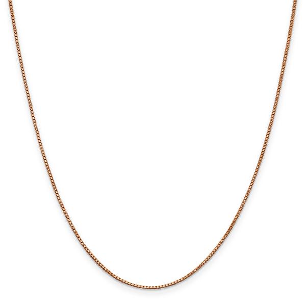 Gold Classics(tm) 1.0mm. Rose Gold Box Link Chain Necklace - image 