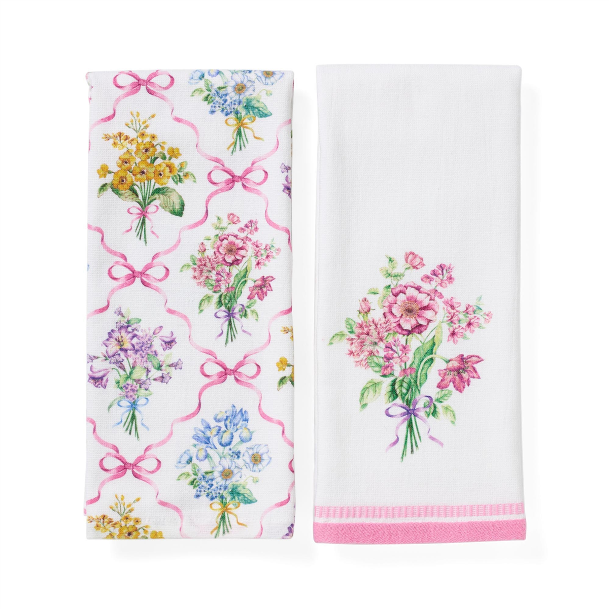 Lenox(R) Bouquet Ribbon Kitchen Towels - Set of 2