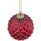 Northlight Glittered Red & Silver Glass Christmas Ball Ornament - image 4