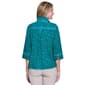 Plus Size Ali Miles 3/4 Sleeve Faded Floral Blouse - image 2