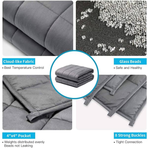Kathy Ireland 15lbs. Weighted Blanket with Glass Beads