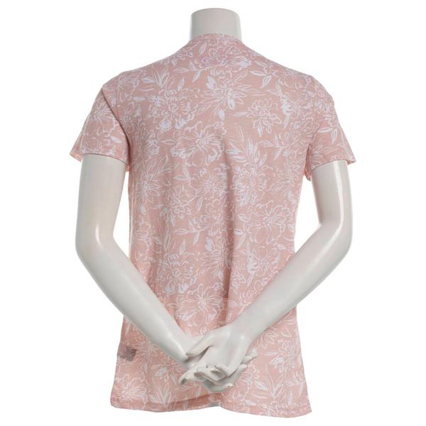 Plus Size Architect® Short Sleeve V Neck Splatter Floral Tee