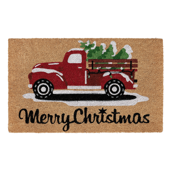 VCNY Home Christmas Truck Outdoor Coir Doormat - image 