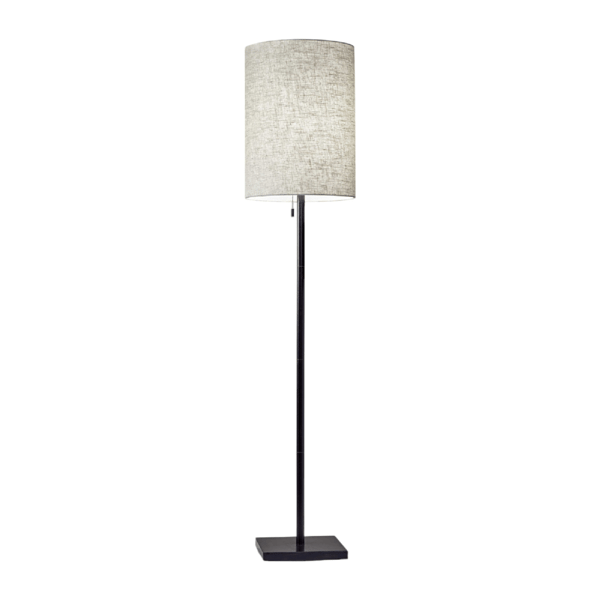HomeRoots 61 Bronze Metal Floor Lamp With Beige Fabric Shade - image 