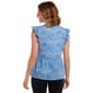 Plus Size Absolutely Famous Flutter Sleeve Tie Neck Blouse - image 2