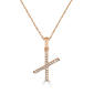 Diamond Classics(tm) 14kt. Rose Gold Initial X Letter Necklace - image 1
