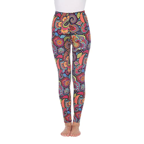 Womens White Mark Paisley Floral Leggings - image 