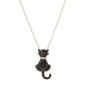 Sunstone Crystal Black Cat Pendant & Silver-Tone 18 Chain - image 1