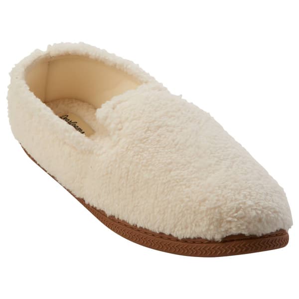 Womens Dearfoams(R) Lina Teddy Closed Back Slippers - image 