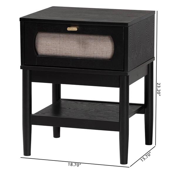 Baxton Studio Shirin Mid-Century Wood Nightstand