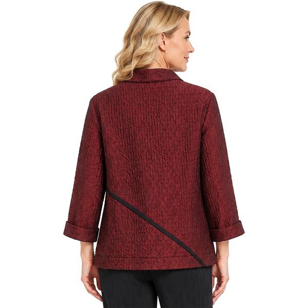 Plus Size Ali Miles Textured Button Front Structured Jacket