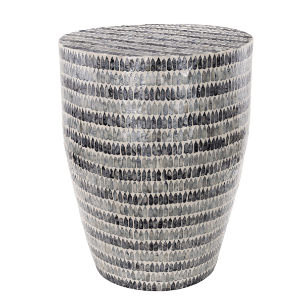 9th & Pike® Bohemian Blue Capiz Shell End Table