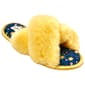 Womens Jessica Simpson High Plush Floral Slide Slippers - Yellow - image 1