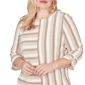 Womens Alfred Dunner Natural Wonder 3/4 Sleeve Stripe Blouse - image 5