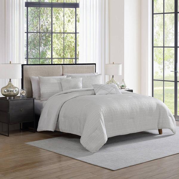 Tahari Home Marguerite 5pc. Grey Jacquard Comforter Set