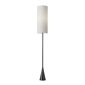 HomeRoots 74in. Black Floor Lamp with White Fabric Shade - image 2