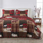 FreshFolds Matthew 3pc. Reversible Red Patchwork Quilt Set - image 1
