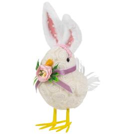 Northlight Seasonal Easter Chick Figurine w/ Polka Dot Bunny Ears