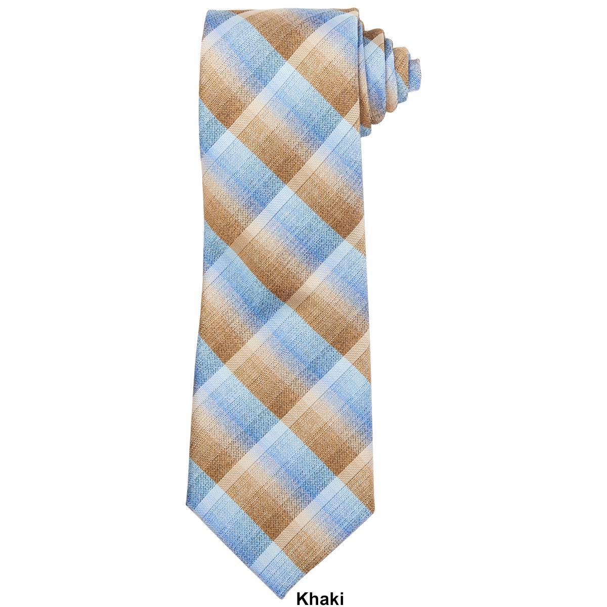 Mens John Henry® Skip Sea Plaid Tie