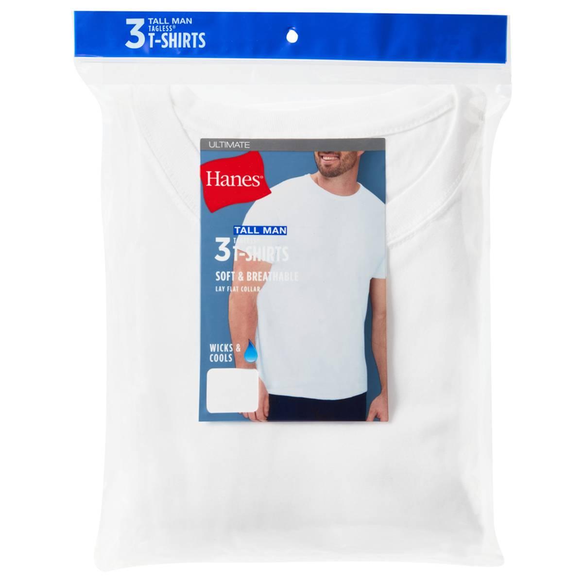 Mens Big & Tall Hanes® Ultimate 3pk. Tee - White