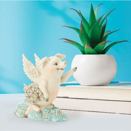 Jim Shore Heartwood Creek Flying Pig Mini Figurine